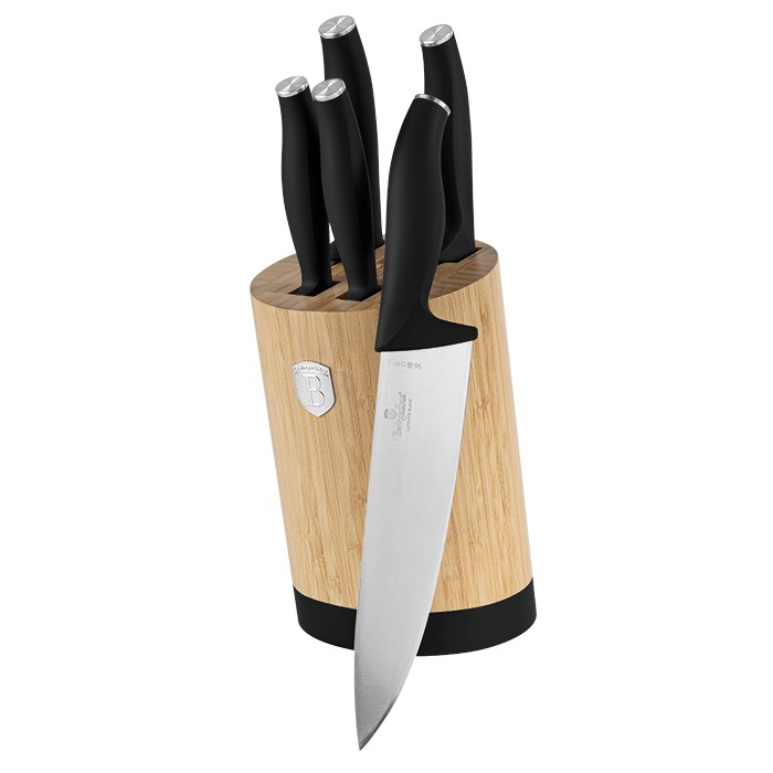 Sada-nozov-Berlingerhaus-se-stojanem-Bamboo-6-ks-Matte-Black-Collection Sada nožov Berlingerhaus se stojanem Bamboo 6 ks Matte Black Collection – Obrázok 1