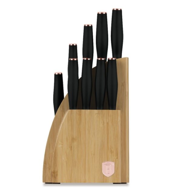 Sada nožov Berlingerhaus so stojanom BAMBOO 10 ks Black Rose Collection – Obrázok 2