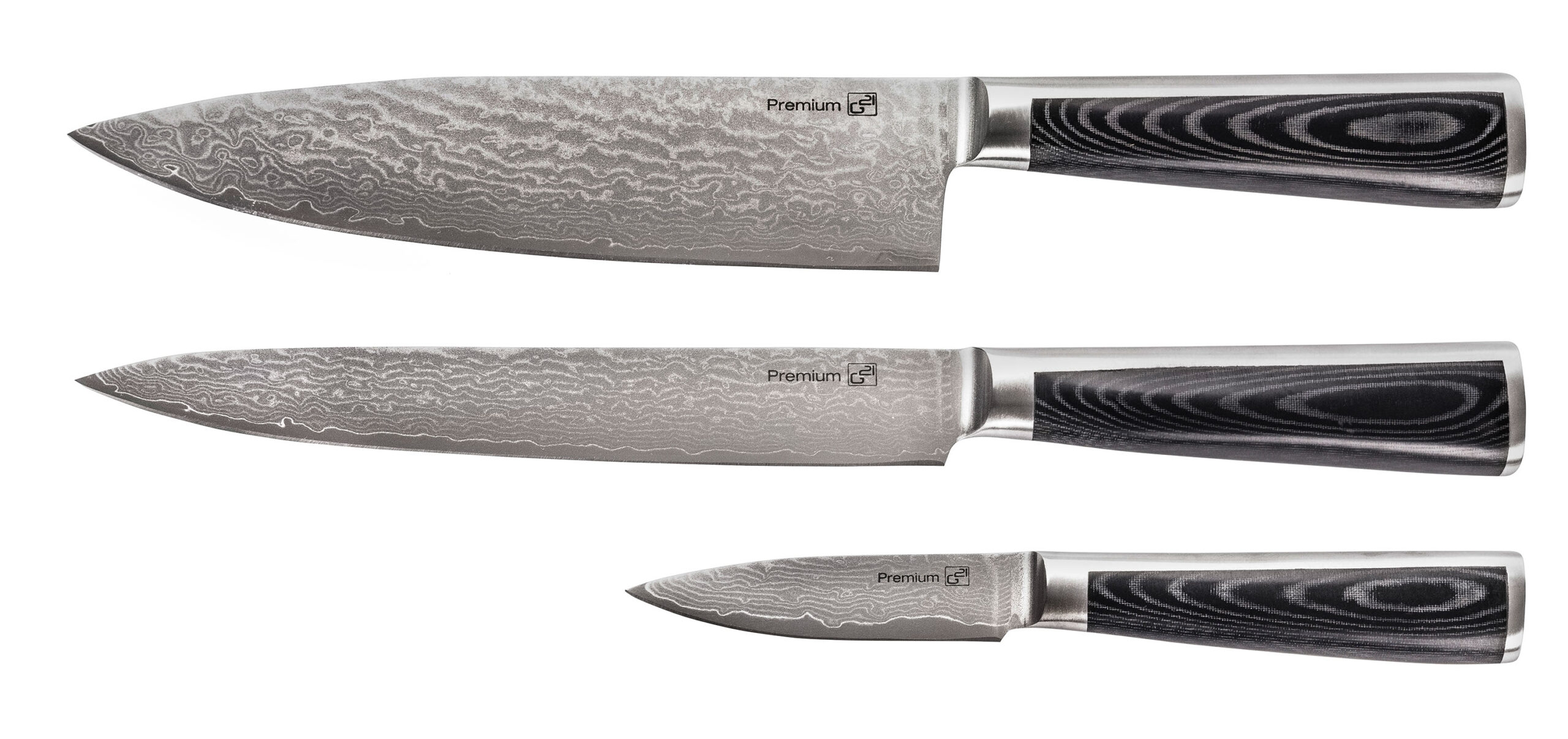 Sada-nozov-G21-Damascus-Premium-Box-3-ks Sada nožov G21 Damascus Premium, Box, 3 ks – Obrázok 1