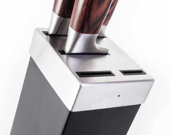 Sada nožov G21 Gourmet Dynamic 5 ks + černo-nerezový blok – Obrázok 3