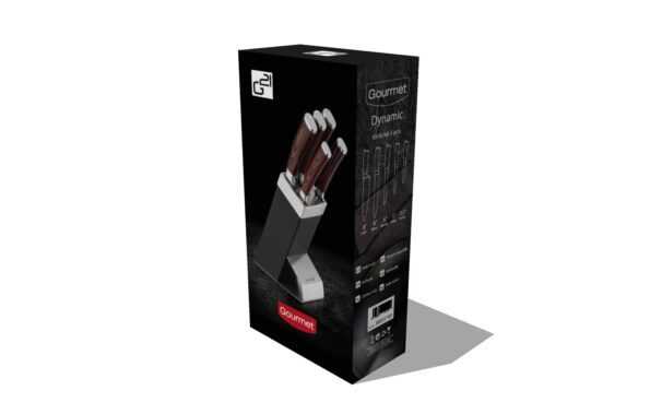 Sada nožov G21 Gourmet Dynamic 5 ks + černo-nerezový blok – Obrázok 8
