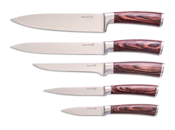 Sada nožov G21 Gourmet Nature 5 ks + bambusový blok – Obrázok 2