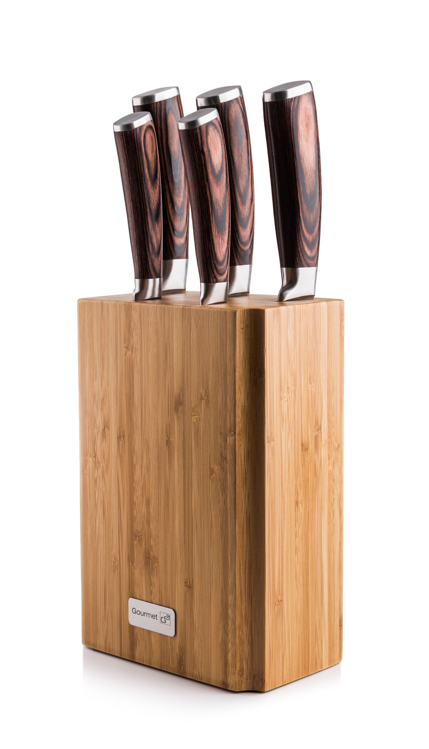 Sada-nozov-G21-Gourmet-Nature-5-ks-bambusovy-blok Sada nožov G21 Gourmet Nature 5 ks + bambusový blok – Obrázok 1