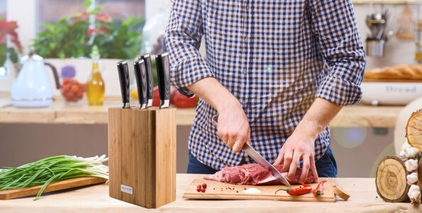 Sada nožov G21 Gourmet Stone 5 ks + bambusový blok – Obrázok 9