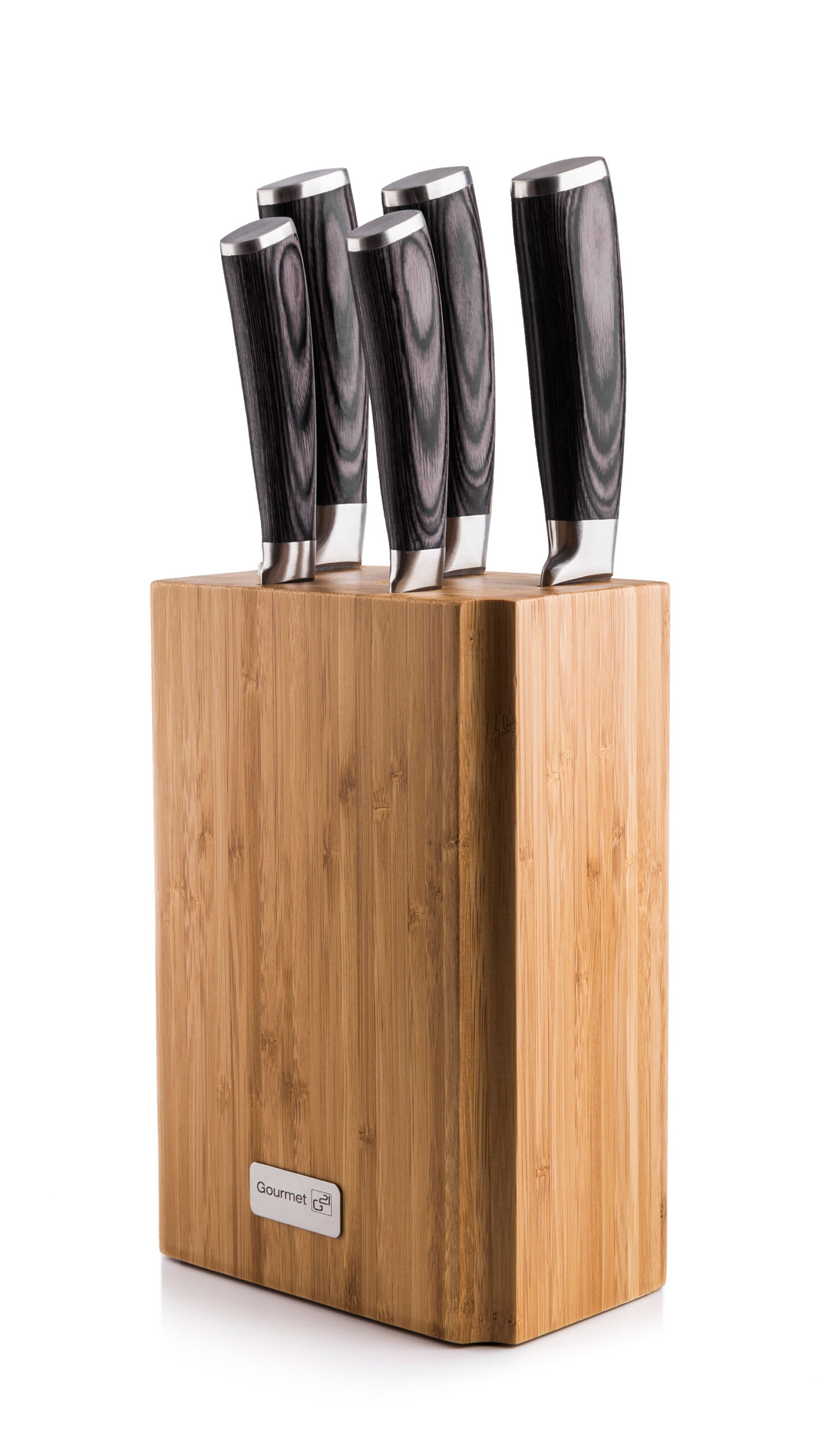 Sada-nozov-G21-Gourmet-Stone-5-ks-bambusovy-blok Sada nožov G21 Gourmet Stone 5 ks + bambusový blok – Obrázok 1