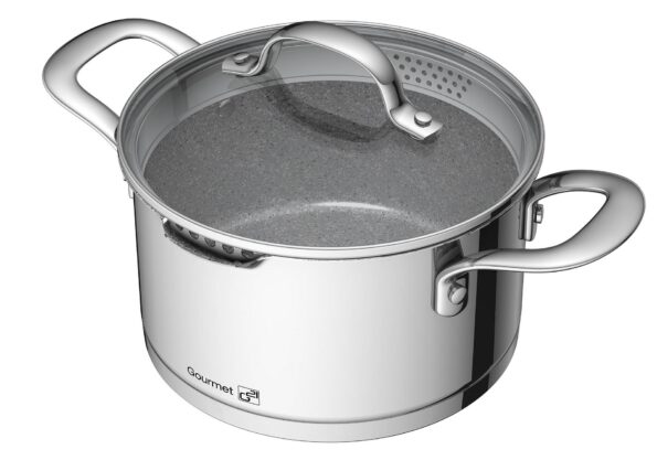 Sada riadu G21 Gourmet Miracle s cedidlom, 9 dielov, nerez / greblon – Obrázok 8