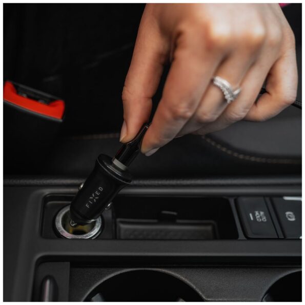 Set FIXED autonabíjačky s USB-C výstupom a USB-C/USB-C kábla, podpora PD, 1 meter, 20W, čierna – Obrázok 8
