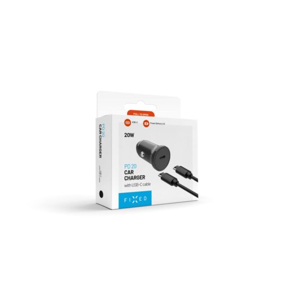 Set FIXED autonabíjačky s USB-C výstupom a USB-C/USB-C kábla, podpora PD, 1 meter, 20W, čierna – Obrázok 10