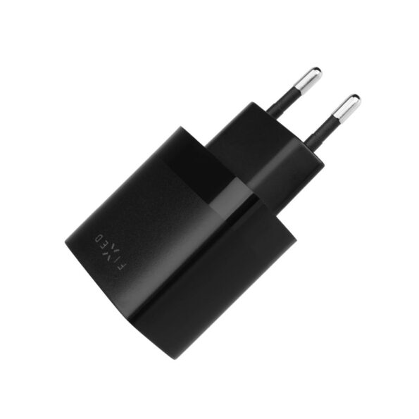 Set FIXED sieťové nabíjačky s 2xUSB výstupom a USB/USB-C káblom, 1 meter, 17W Smart Rapid Charge, čierna – Obrázok 4