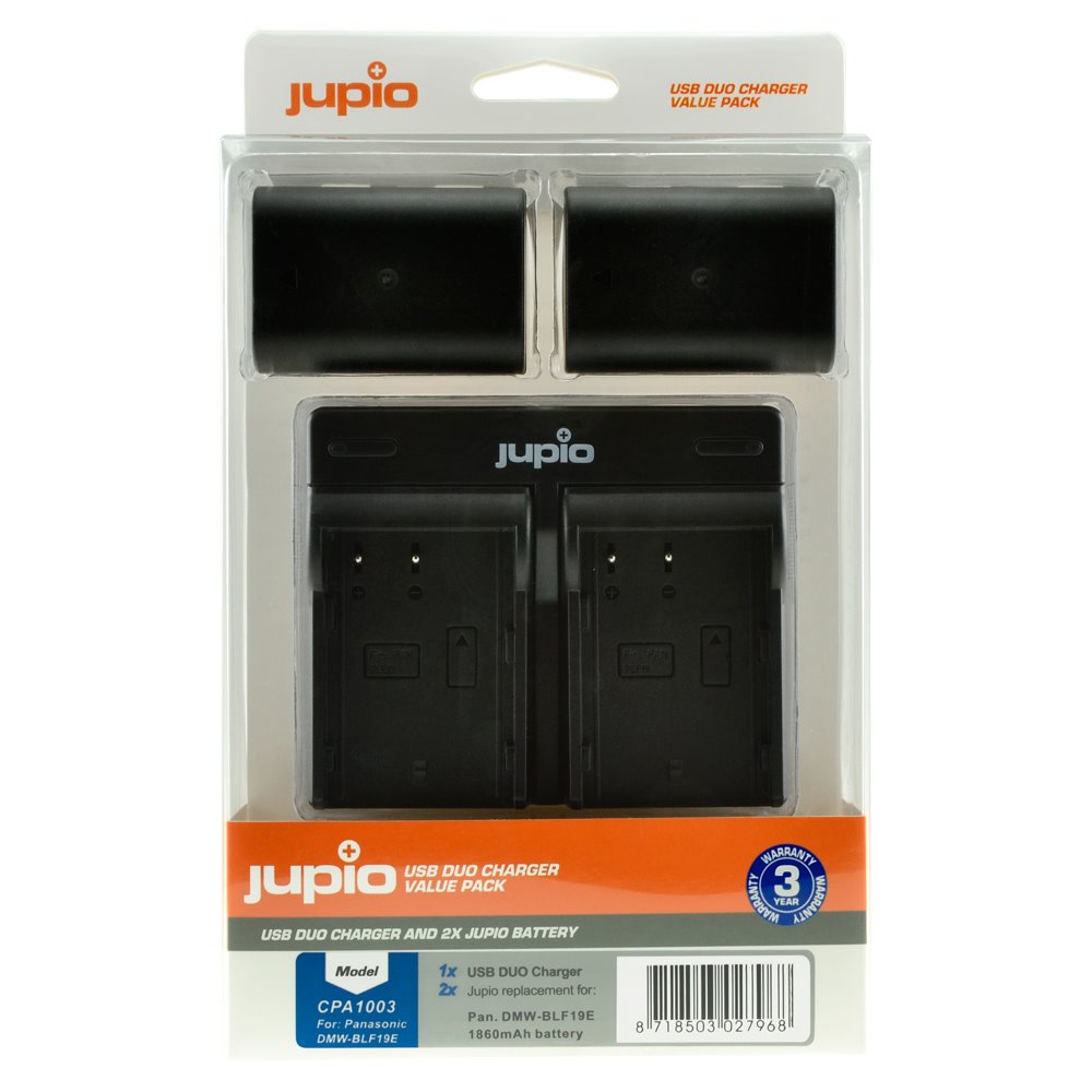 Set-Jupio-2x-DMW-BLF19E-1860mAh-USB-dualna-nabijacka Set Jupio 2x DMW-BLF19E 1860mAh + USB duálna nabíjačka – Obrázok 1