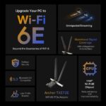 Sieťová karta TP-Link Archer TXE72E AXE 5400, WiFi 6E, Bluetooth 5.3, 574Mbps 2,4/5/6GHz, PCI-e – Obrázok 2