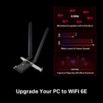 Sieťová karta TP-Link Archer TXE72E AXE 5400, WiFi 6E, Bluetooth 5.3, 574Mbps 2,4/5/6GHz, PCI-e – Obrázok 3