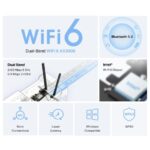 Sieťová karta TP-Link Mercusys MA80XE AX 3000, WiFi 6, Bluetooth 5.2, PCI-e – Obrázok 2