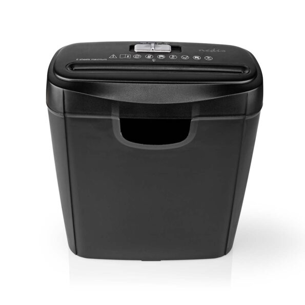 Skartovač Nedis PASH112BKA4 6x A4, 10 l, DIN 2 čierny – Obrázok 3