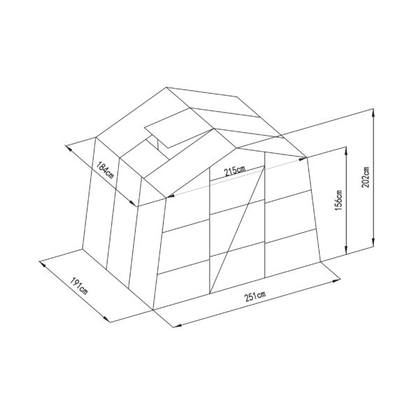 Skleník G21 GZ 48 - 251 x 191 cm, pozinkovaný – Obrázok 12