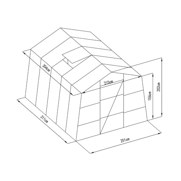 Skleník G21 GZ 59 - 251 x 311 cm, pozinkovaný – Obrázok 11