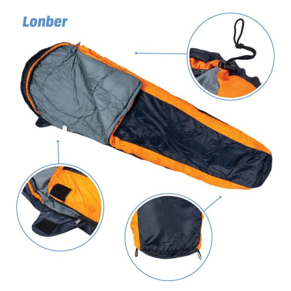 Spacák Acra Lonber 230 x 80/55 cm mumie – Obrázok 2