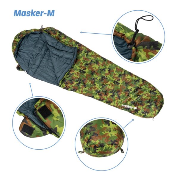 Spacák Acra Masker-M maskáčový, múmia – Obrázok 2