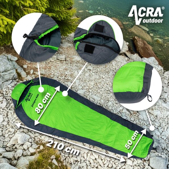 Spacák Acra Pongee 800 - 210 cm, kačacie perie – Obrázok 8