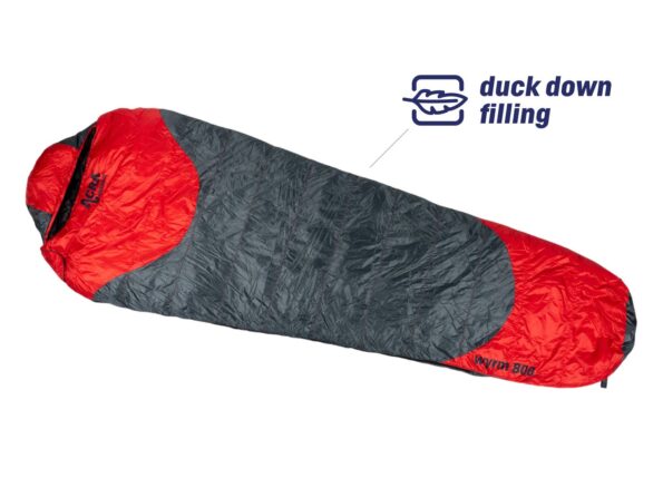 Spacák Acra Wyrm 800 - 225 cm, kačacie perie – Obrázok 2