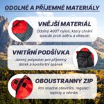 Spacák Acra Wyrm 800 - 225 cm, kačacie perie – Obrázok 4