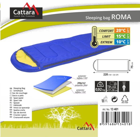 Spacák Cattara ROMA 220 x 75 cm dekový – Obrázok 3