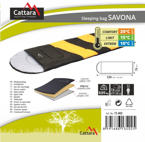 Spacák Cattara SAVONA 220 x 75 cm dekový – Obrázok 2