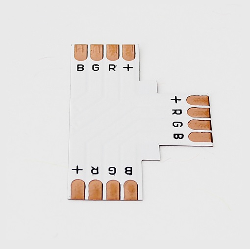 Spojka-TLE-PCB-pro-RGB-pasek-T-10mm Spojka TLE PCB pro RGB pásek T - 10mm – Obrázok 1