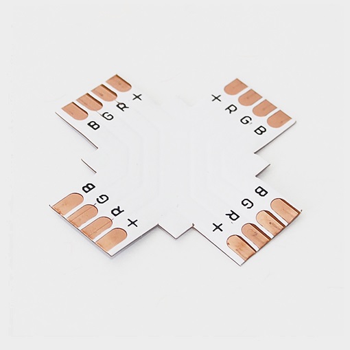 Spojka-TLE-PCB-pro-RGB-pasek-X-10mm Spojka TLE PCB pro RGB pásek X - 10mm – Obrázok 1