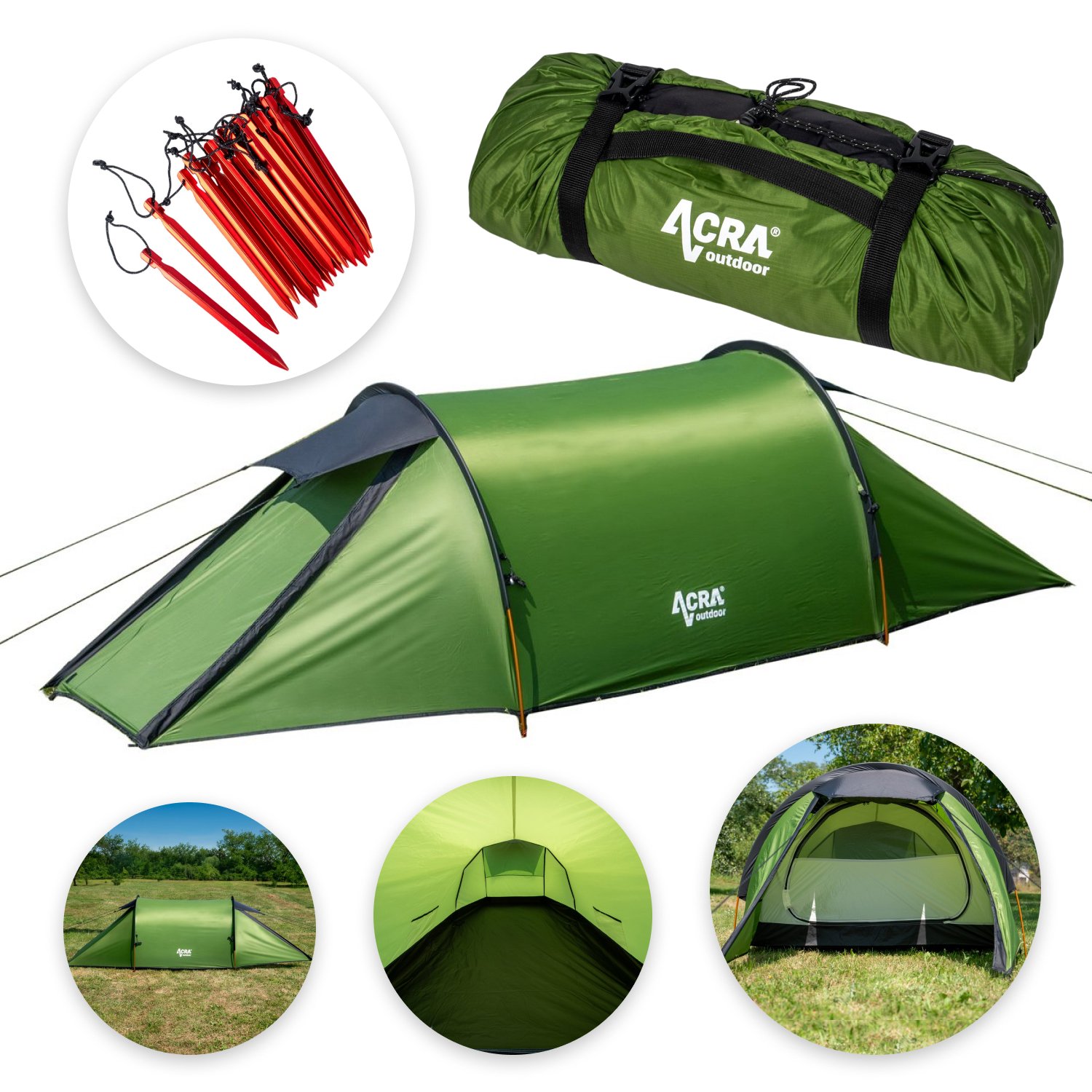 Stan-Acra-ultralahky-ST32-pre-2-osoby-zeleny Stan Acra ultraľahký ST32 pre 2 osoby, zelený – Obrázok 1