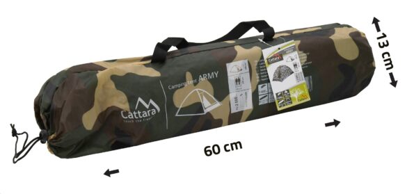 Stan Cattara ARMY pre 2 osoby 200 x 120 x 100 cm – Obrázok 4