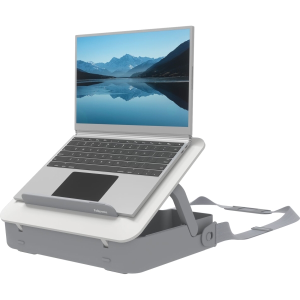 Stojan-Fellowes-BREYTA-2v1-pre-notebook-5-pozicii-biely Stojan Fellowes BREYTA 2v1, pre notebook, 5 pozícií, biely – Obrázok 1