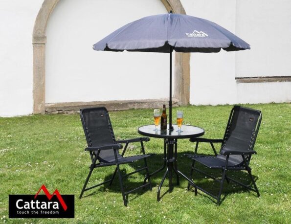 Stolička Cattara TERST záhradná skladacia čierna – Obrázok 7