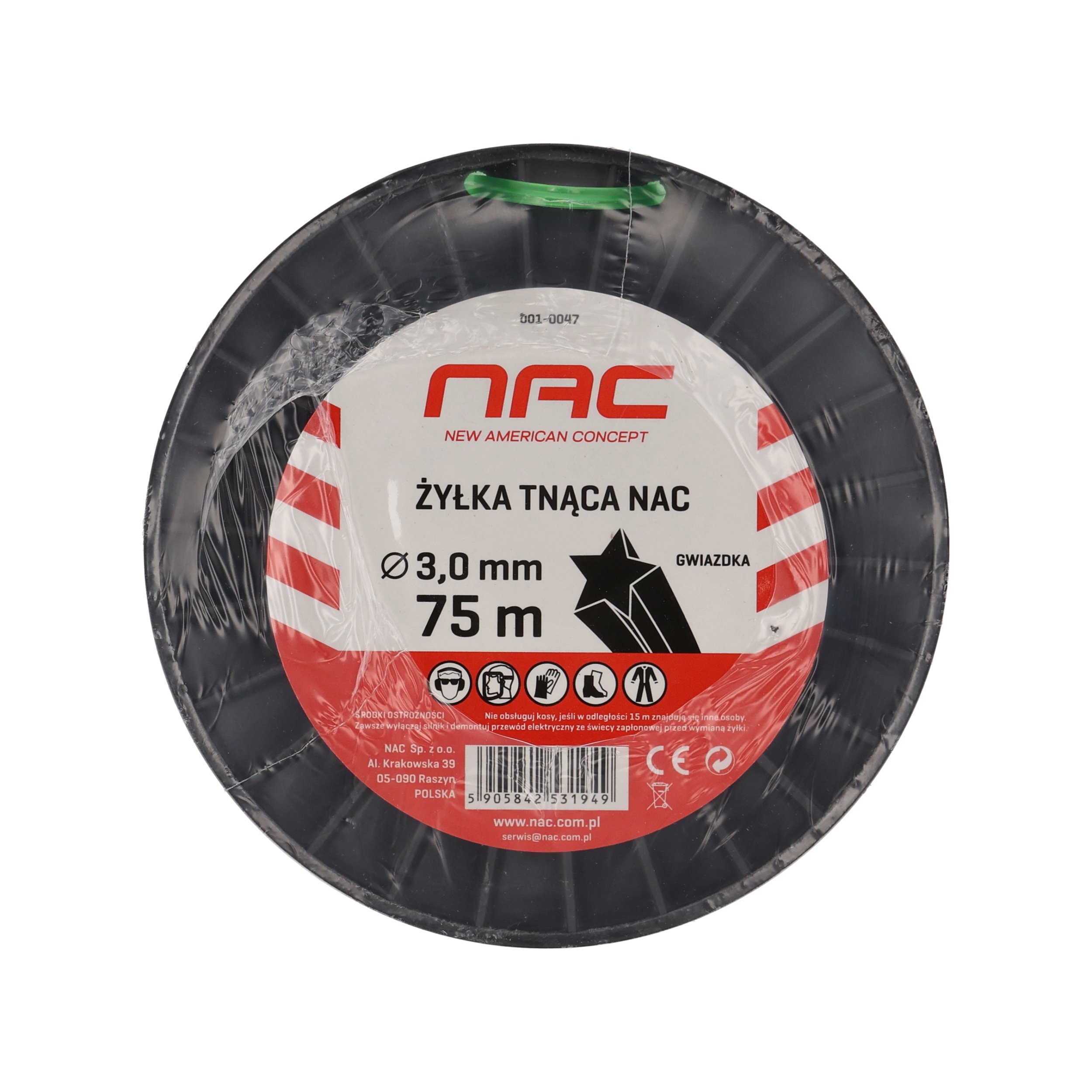 Struna-NAC-hvezdicovita-3mm-74m Struna NAC hvězdicovitá 3mm 74m – Obrázok 1