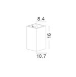 Svietidlo Nova Luce CADMO S WALL GREY 2 nástenné, IP 65, 2x3 W – Obrázok 3