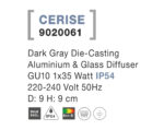 Svietidlo Nova Luce CERISE R TOP GREY 2 stropné, IP 54, GU10 – Obrázok 4