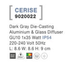Svietidlo Nova Luce CERISE S TOP GREY stropné, IP 54, GU10 – Obrázok 4