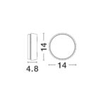 Svietidlo Nova Luce GRAVITY WALL GREY nástenné, IP 54, 12 W – Obrázok 3