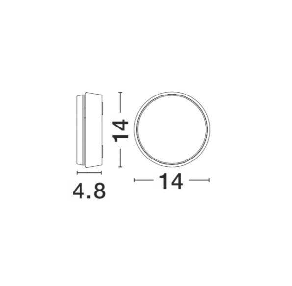 Svietidlo Nova Luce GRAVITY WALL GREY nástenné, IP 54, 12 W – Obrázok 3