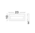 Svietidlo Nova Luce PULSAR STEP GREY 6 schodiskové – Obrázok 3