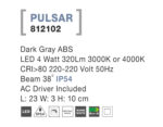 Svietidlo Nova Luce PULSAR STEP GREY 6 schodiskové – Obrázok 4