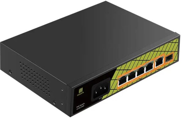 Switch Conexpro GNT-P1006GA 1x GLAN, 4x GLAN s PoE, 1x SFP, 65W – Obrázok 2