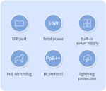 Switch Conexpro GNT-P1006GA 1x GLAN, 4x GLAN s PoE, 1x SFP, 65W – Obrázok 5