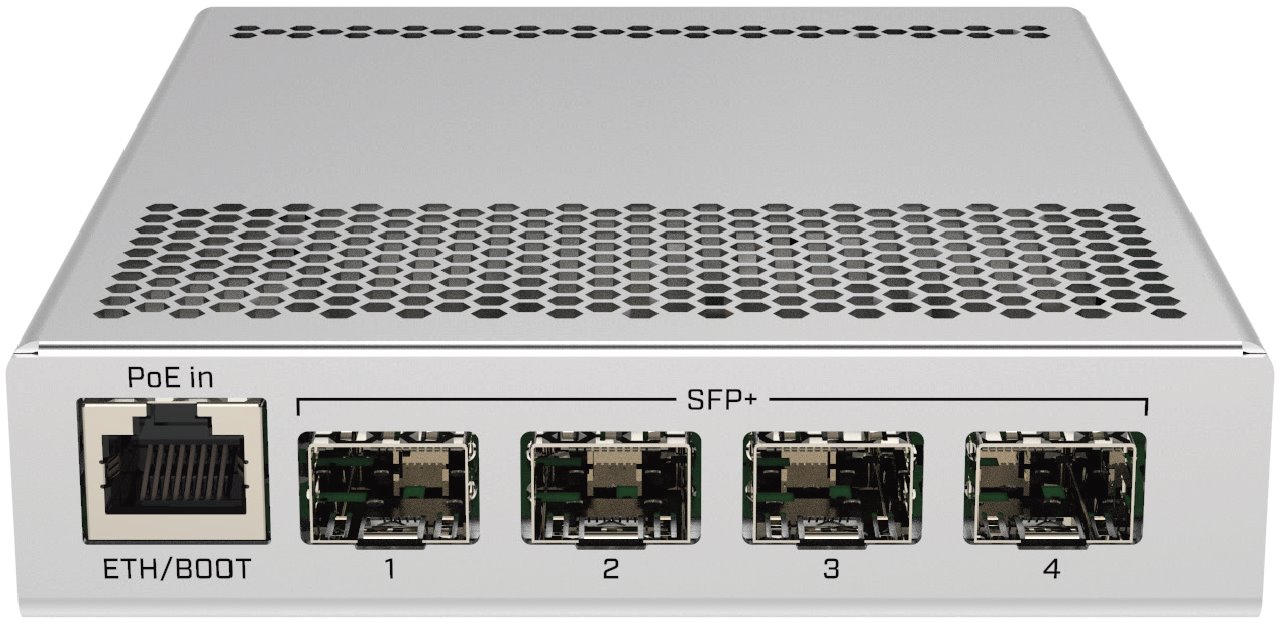 Switch-Mikrotik-CRS305-1G-4SIN-Dual-Boot-SwitchOS-RouterOS-L5-4x-SFP Switch Mikrotik CRS305-1G-4S+IN Dual Boot (SwitchOS, RouterOS) L5, 4x SFP+ – Obrázok 1