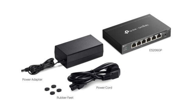 Switch TP-Link ES206GP 2x GLan, 4x GLan s PoE+, 65W, Omáda SDN – Obrázok 6