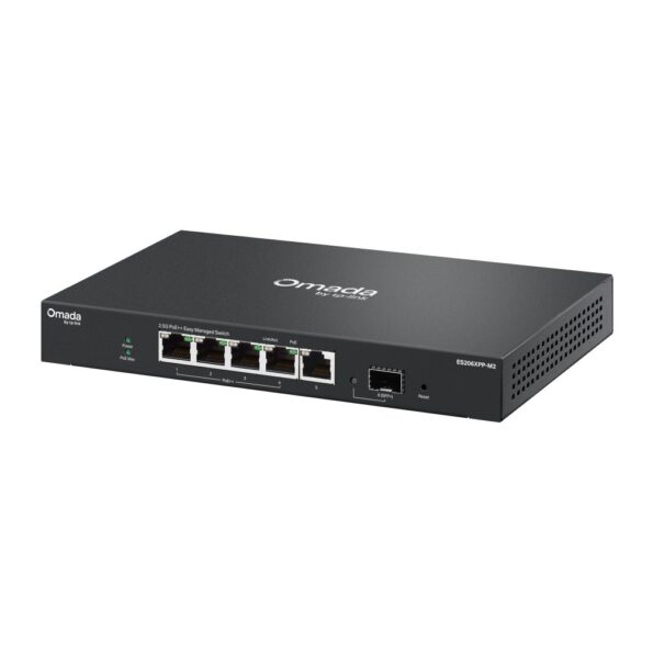 Switch TP-Link ES206XPP-M2 5x 2,5GLan s PoE++, 1x 10G SFP+, 120W, Omáda SDN – Obrázok 3