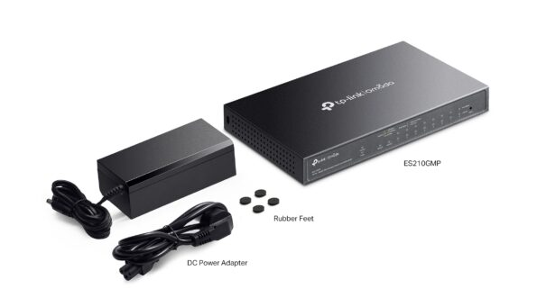 Switch TP-Link ES210GMP 1x SFP combo, 8x GLan s Poe+, 123W, Omáda SDN – Obrázok 6