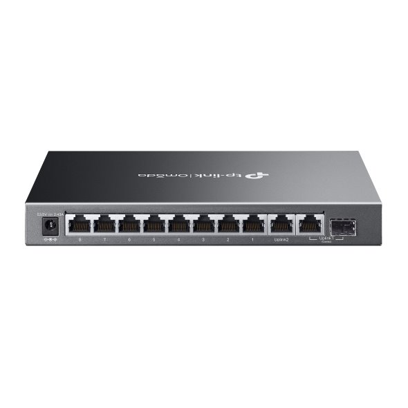 Switch-TP-Link-ES210GMP-1x-SFP-combo-8x-GLan-s-Poe-123W-Omada-SDN Switch TP-Link ES210GMP 1x SFP combo, 8x GLan s Poe+, 123W, Omáda SDN – Obrázok 1