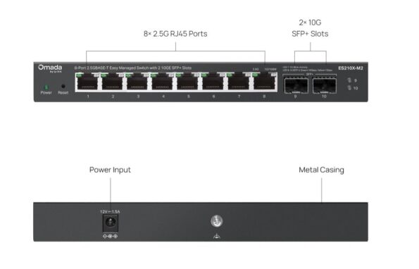 Switch TP-Link ES210X-M2 8x 2,5GLan, 2x 10G SFP+, Omáda SDN – Obrázok 6