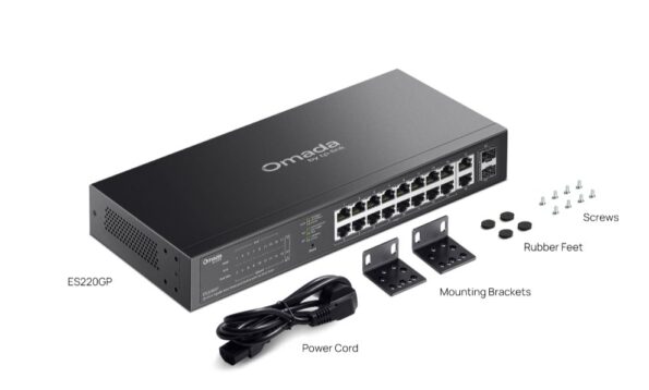 Switch TP-Link ES220GP 16x GLan s PoE+, 2x GLan, 2x SFP, 150W, Omáda SDN – Obrázok 5